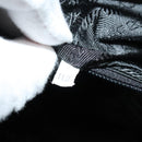 PRADA Hand Bag Velor Black Silver Auth 141854-12