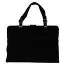 PRADA Hand Bag Velor Black Silver Auth 141854-2