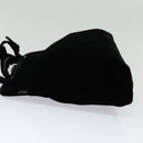 PRADA Hand Bag Velor Black Silver Auth 141854-3