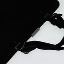 PRADA Hand Bag Velor Black Silver Auth 141854-6