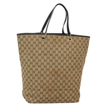 GUCCI GG Canvas Tote Bag Beige Gold 002 1097 2404 Auth 141857