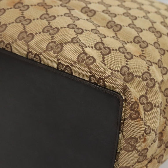 GUCCI GG Canvas Tote Bag Beige Gold 002 1097 2404 Auth 141857