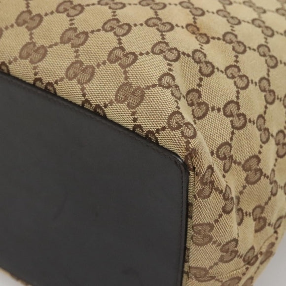 GUCCI GG Canvas Tote Bag Beige Gold 002 1097 2404 Auth 141857