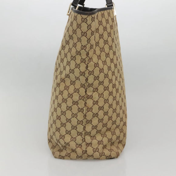 GUCCI GG Canvas Tote Bag Beige Gold 002 1097 2404 Auth 141857