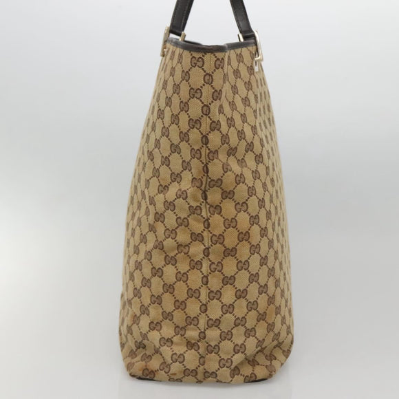 GUCCI GG Canvas Tote Bag Beige Gold 002 1097 2404 Auth 141857
