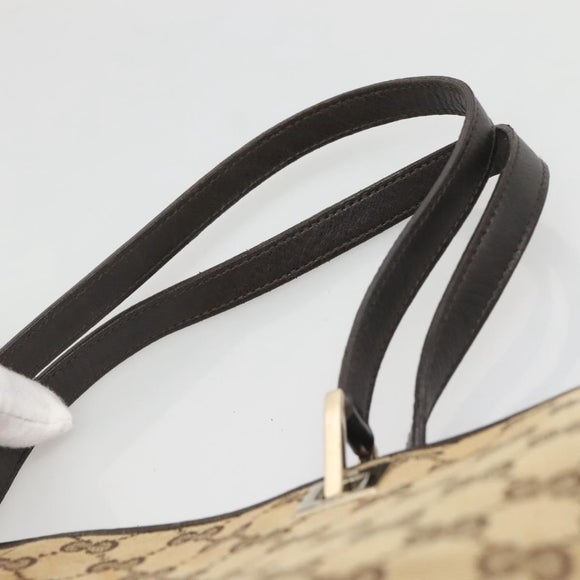 GUCCI GG Canvas Tote Bag Beige Gold 002 1097 2404 Auth 141857