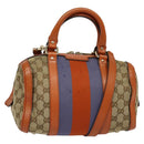 GUCCI GG Canvas Hand Bag 2way Beige Gold 269876 Auth 141858-1