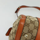 GUCCI GG Canvas Hand Bag 2way Beige Gold 269876 Auth 141858-12