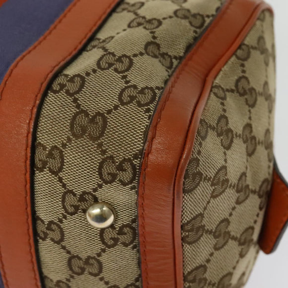 GUCCI GG Canvas Hand Bag 2way Beige Gold 269876 Auth 141858