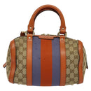 GUCCI GG Canvas Hand Bag 2way Beige Gold 269876 Auth 141858-2