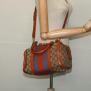 GUCCI GG Canvas Hand Bag 2way Beige Gold 269876 Auth 141858-23