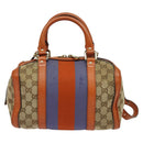 GUCCI GG Canvas Hand Bag 2way Beige Gold 269876 Auth 141858-3