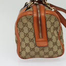 GUCCI GG Canvas Hand Bag 2way Beige Gold 269876 Auth 141858-4