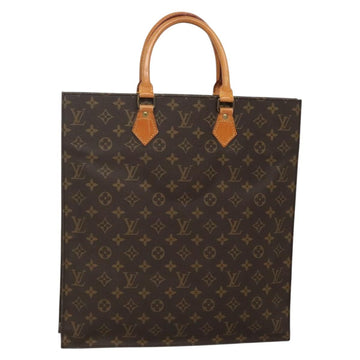 LOUIS VUITTON Monogram Sac Plat Hand Bag M51140 LV Auth 141860