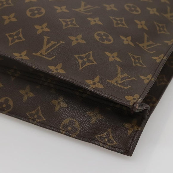 LOUIS VUITTON Monogram Sac Plat Hand Bag M51140 LV Auth 141860