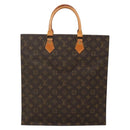 LOUIS VUITTON Monogram Sac Plat Hand Bag M51140 LV Auth 141860-13