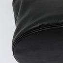 MCM Studs Shoulder Bag Leather Black Gold Auth 141865-12