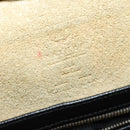 MCM Studs Shoulder Bag Leather Black Gold Auth 141865-15