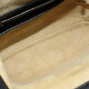 MCM Studs Shoulder Bag Leather Black Gold Auth 141865-16