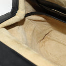 MCM Studs Shoulder Bag Leather Black Gold Auth 141865-18