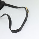 MCM Studs Shoulder Bag Leather Black Gold Auth 141865-7