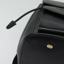 CELINE Backpack Leather Black Gold Auth 141872-8
