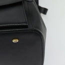 CELINE Backpack Leather Black Gold Auth 141872-15