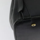 CELINE Backpack Leather Black Gold Auth 141872-16