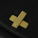 CELINE Backpack Leather Black Gold Auth 141872-18