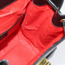 CELINE Backpack Leather Black Gold Auth 141872-20