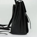 CELINE Backpack Leather Black Gold Auth 141872-4