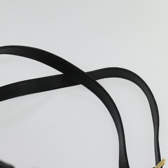 CELINE Backpack Leather Black Gold Auth 141872