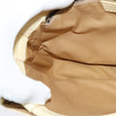 CELINE Studs Shoulder Bag Leather Cream Auth 141874-20