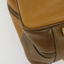 LOEWE Anagram Travel bag Boston Bag Leather Black Gold Auth 141875-9