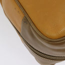 LOEWE Anagram Travel bag Boston Bag Leather Black Gold Auth 141875-15