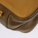 LOEWE Anagram Travel bag Boston Bag Leather Black Gold Auth 141875-16