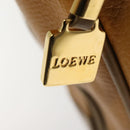 LOEWE Anagram Travel bag Boston Bag Leather Black Gold Auth 141875-18