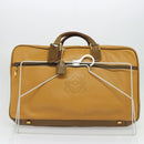 LOEWE Anagram Travel bag Boston Bag Leather Black Gold Auth 141875-12