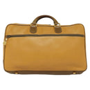LOEWE Anagram Travel bag Boston Bag Leather Black Gold Auth 141875-2