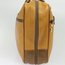 LOEWE Anagram Travel bag Boston Bag Leather Black Gold Auth 141875-3