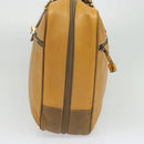 LOEWE Anagram Travel bag Boston Bag Leather Black Gold Auth 141875-4