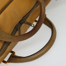 LOEWE Anagram Travel bag Boston Bag Leather Black Gold Auth 141875-7