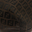 FENDI Zucchino Canvas Tote Bag Dark Brown Auth 141877-16