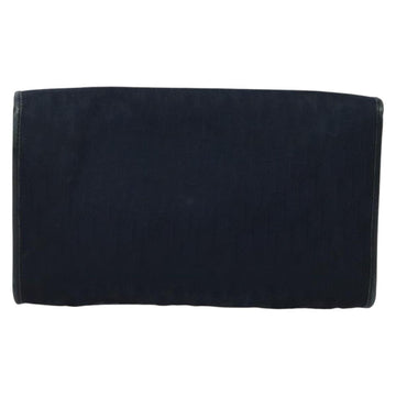 Christian Dior Trotter Canvas Chain Shoulder Bag Navy Gold Auth 141878 - 0