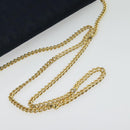 Christian Dior Trotter Canvas Chain Shoulder Bag Navy Gold Auth 141878-7