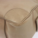 CELINE Hand Bag Leather Beige Gold Auth 141898-10