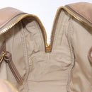 CELINE Hand Bag Leather Beige Gold Auth 141898-19