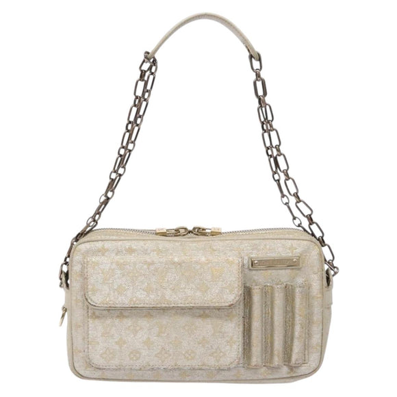 LOUIS VUITTON Monogram Shine McKenna Shoulder Bag Gold M92363 LV Auth 141900