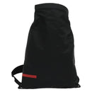 PRADA Sports Backpack Nylon Black Silver Auth 141902-1