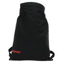 PRADA Sports Backpack Nylon Black Silver Auth 141902-13